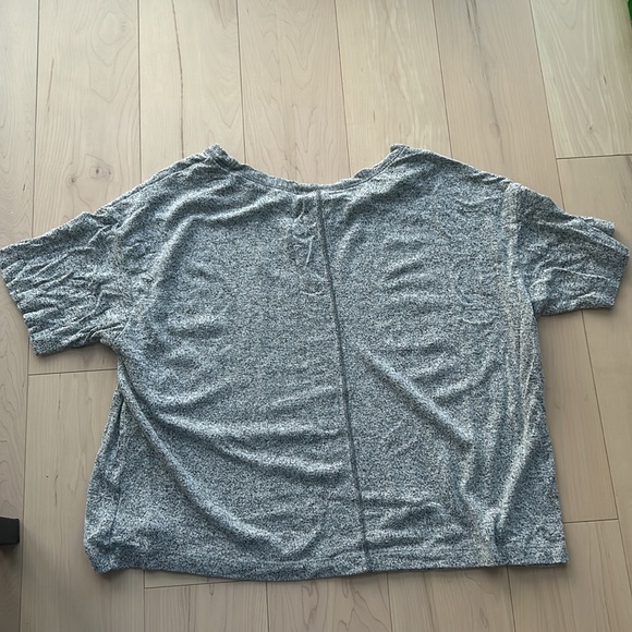 old navy cropped plush-knit pajama lounge top - Picture 2 of 2